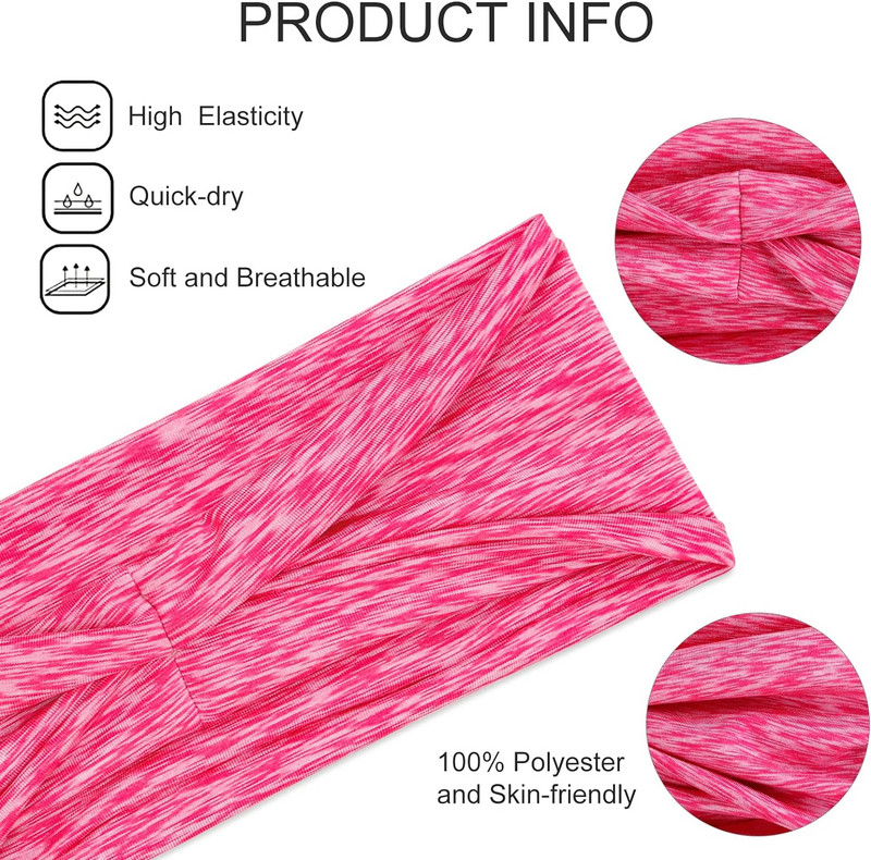 Unisex αντιολισθητικές λωρίδες κεφαλής διευρυμένη ελαστική γιόγκα για τρέξιμο που απομακρύνει την υγρασία