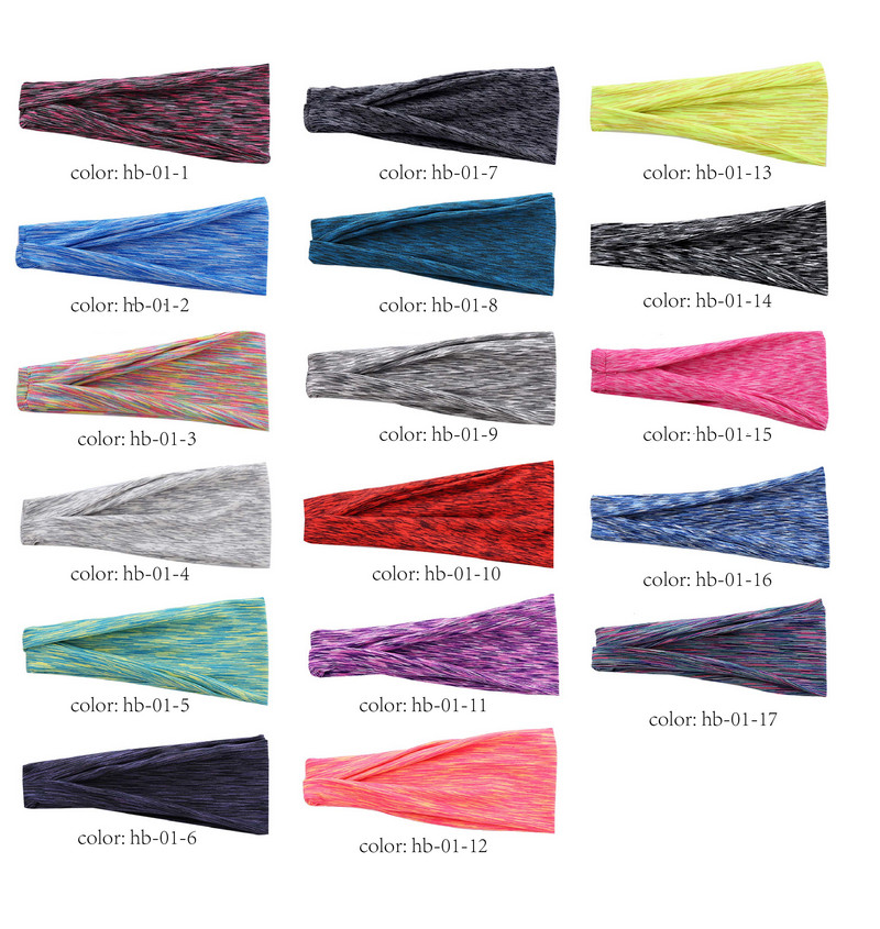 Unisex αντιολισθητικές λωρίδες κεφαλής διευρυμένη ελαστική γιόγκα για τρέξιμο που απομακρύνει την υγρασία