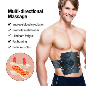 Електрически колан за отслабване на тялото за корем Мускулен стимулатор Масажор за мускулни упражнения Масажор за отслабване Фитнес тренажор за корем
