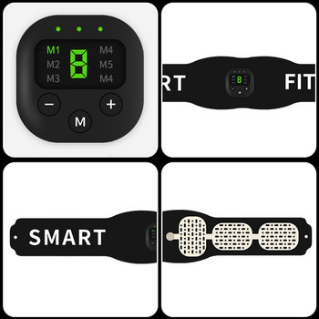 Smart Fitness Ab Belt Abs Stimulator Ηλεκτρονικός διεγέρτης κοιλιακών μυών Ζώνη τόνωσης σώματος Ζώνη αδυνατίσματος Απώλεια βάρους Άνδρες Γυναίκες