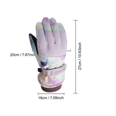 Εξαιρετικά χοντρά ανδρικά γάντια γυναικεία γάντια σκι Snowboard Snow Winter Sports Ζεστά αδιάβροχα αντιανεμικά γάντια σκι PU με οθόνη αφής