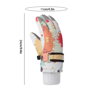 Termalne skijaške rukavice Vodootporne zadebljane rukavice Podstavljena topla zimska oprema za snowboarding skijanje planinarenje trčanje za dječake