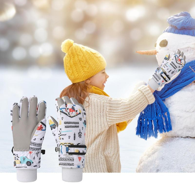 Termalne skijaške rukavice Vodootporne zadebljane rukavice Podstavljena topla zimska oprema za snowboarding skijanje planinarenje trčanje za dječake