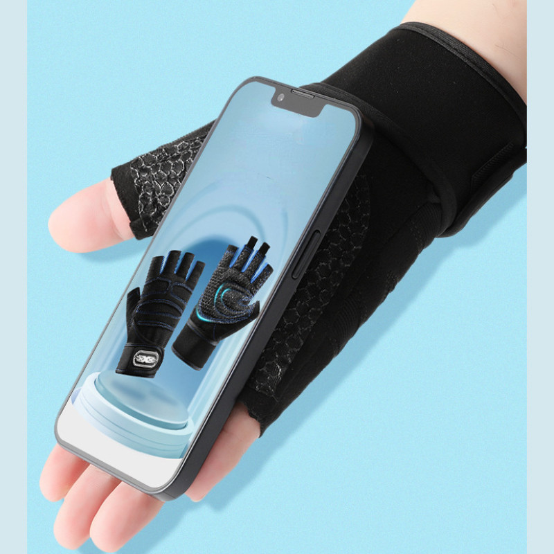 Rukavice za bučice za muškarce Žene Dizanje utega Crossfit Bodybuilding Vježbe Sportske rukavice za vježbanje u teretani Neklizajući štitnik za zglob