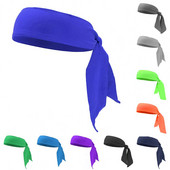 Medvilninis elastanas plaukų kaklaraištis Vyrų plaukų juosta Moterų sportinė kaklaraištis nugaros galvos juostelė Sportinė joga plaukų juostelė Drėgmė Priedai Prakaito juosta