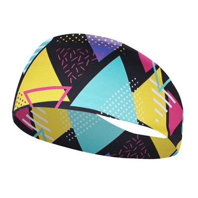 Retro potlač cestovná párty elastická joga čelenka športová potítko ženy/muži beh športová čelenka turban outdoor športová bandáž