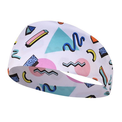 Retro potlač cestovná párty elastická joga čelenka športová potítko ženy/muži beh športová čelenka turban outdoor športová bandáž
