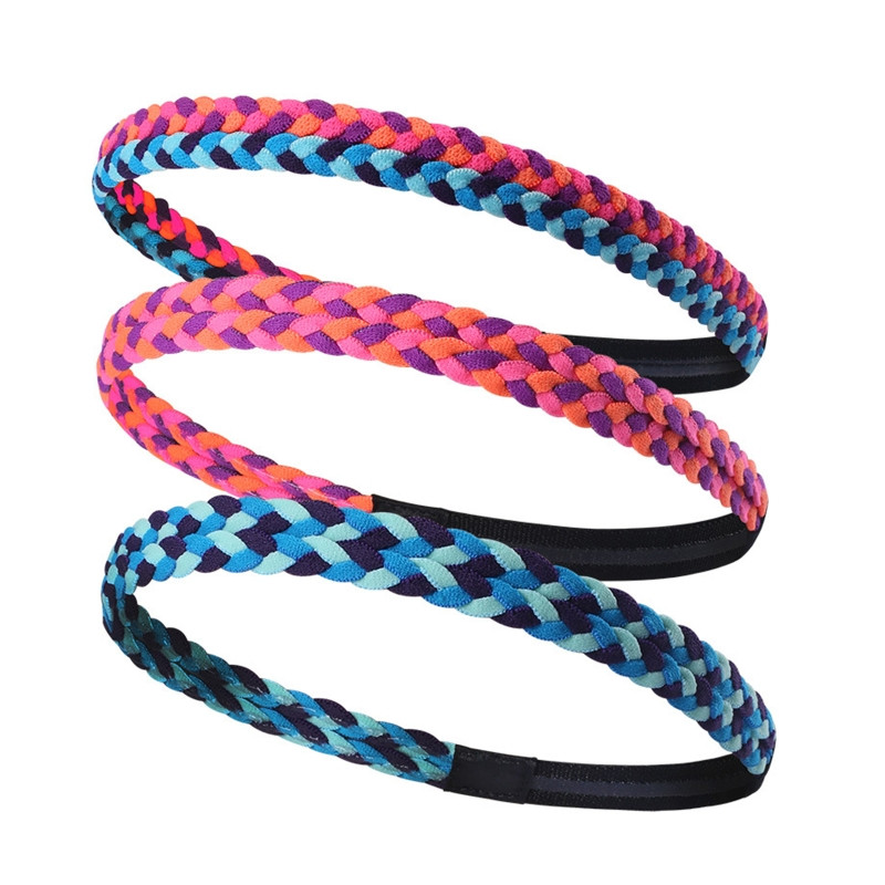 Αντιολισθητική κοτσίδα Αθλητική ζώνη κεφαλής για γυναίκες Αντιολισθητική κορδέλα κεφαλής Sport Fitness Ελαστική σιλικόνη G99D