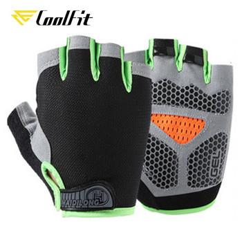 CoolFit Дишащи ръкавици за фитнес Силиконови ръкавици с куха длан и гръб Фитнес ръкавици Вдигане на тежести Тренировка с дъмбели Crossfit Бодибилдинг