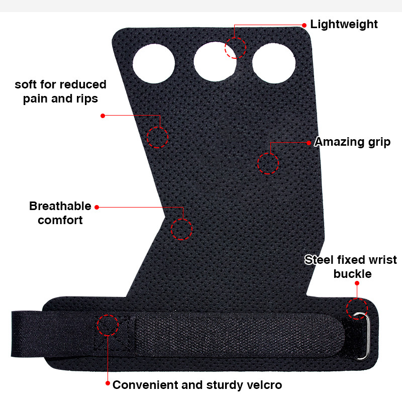 Carbon Gymnastics Hand Grips for Weight Lifting Palm Protector Pull ups Crossfit Workout Gym Grip Gloves Fitness Dumbbell