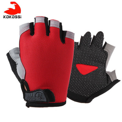KoKossi meeste naiste poolsõrme Fitnesskindad Hingavad libisemisvastased Tõstmishantlid Horisontaalsed Kangi Treeningkindad