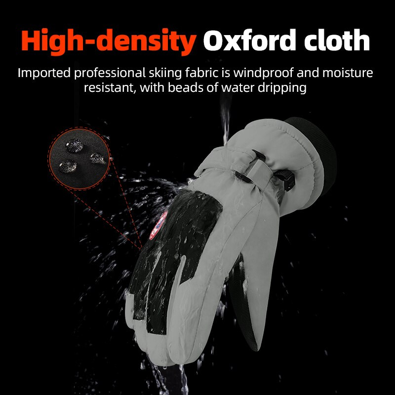 Talvised soojad suusakindad Meeste välispordiga sõitmiseks Tuule- ja külmakindlad paksendatud fliisist mootorrattakindad.