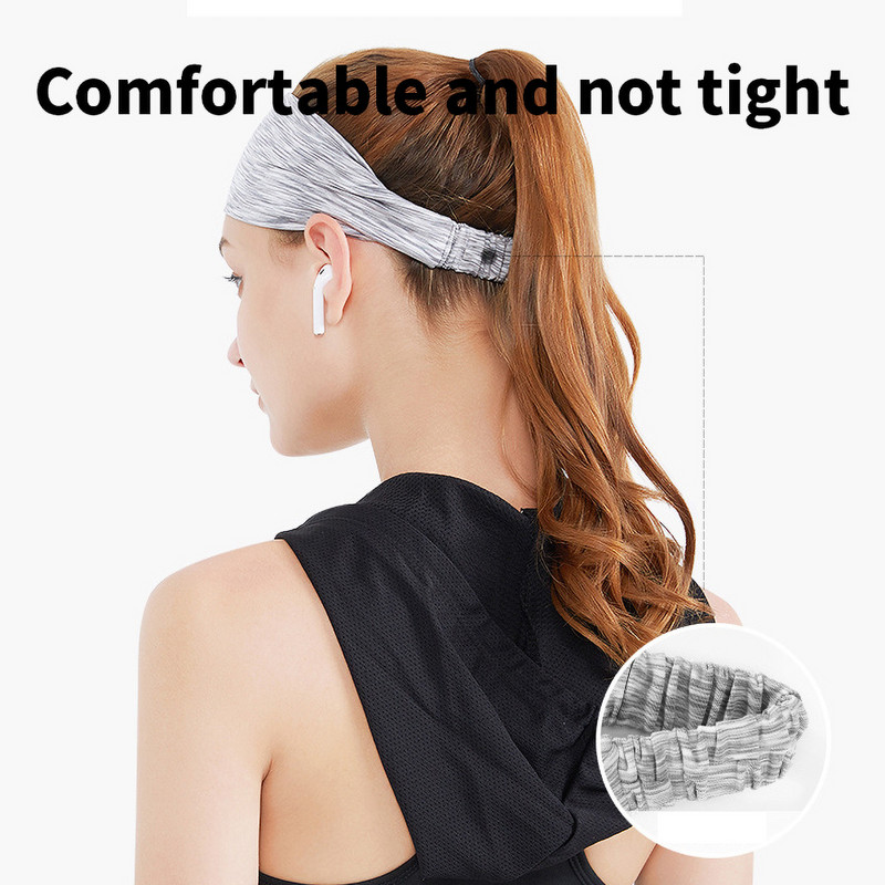 Suvine naiste spordipeapael Jääsiidist õhuke sektsioon Laia näo printimine Jooga Jooga Jooga Fitness Maraton Ratsutamine Higivöö