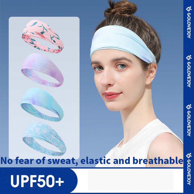 Suvine naiste spordipeapael Jääsiidist õhuke sektsioon Laia näo printimine Jooga Jooga Jooga Fitness Maraton Ratsutamine Higivöö