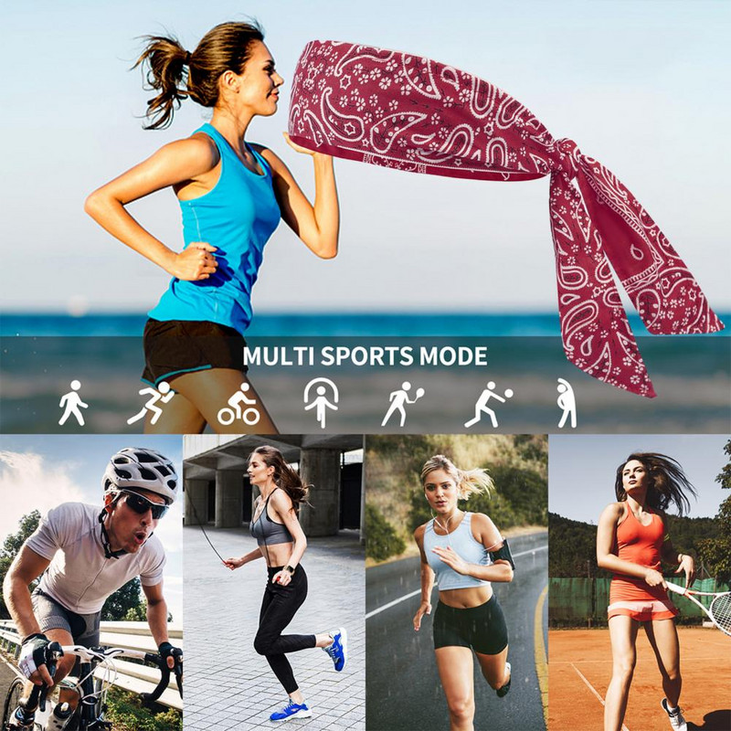 Meeste naiste spordipeapael Pehme jääsiidiga trükitud higipael, hingav fitness-jooga peapael Sportliku treeningu tarvikud