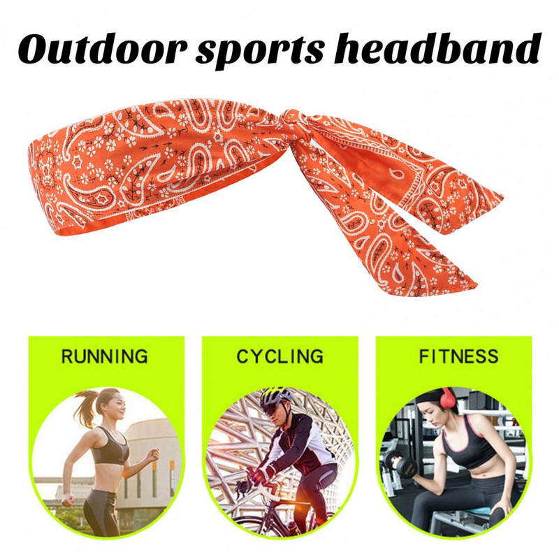 Meeste naiste spordipeapael Pehme jääsiidiga trükitud higipael, hingav fitness-jooga peapael Sportliku treeningu tarvikud