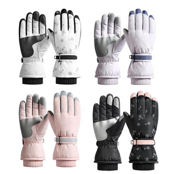 Χειμερινά γάντια Snowboard Ski PU Δερμάτινα Αντιολισθητική Οθόνη Αφής Αδιάβροχη Μοτοσικλέτα Ποδηλασία Arctic Velvet Warm Snow Gloves Unisex