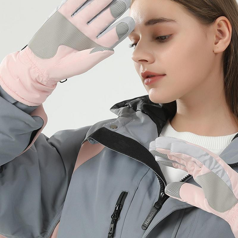 Talvised lumelauasuusakindad PU-nahast libisemiskindel puutetundlik ekraan veekindel mootorrattasõit Arctic Velvet soojad lumekindad unisex