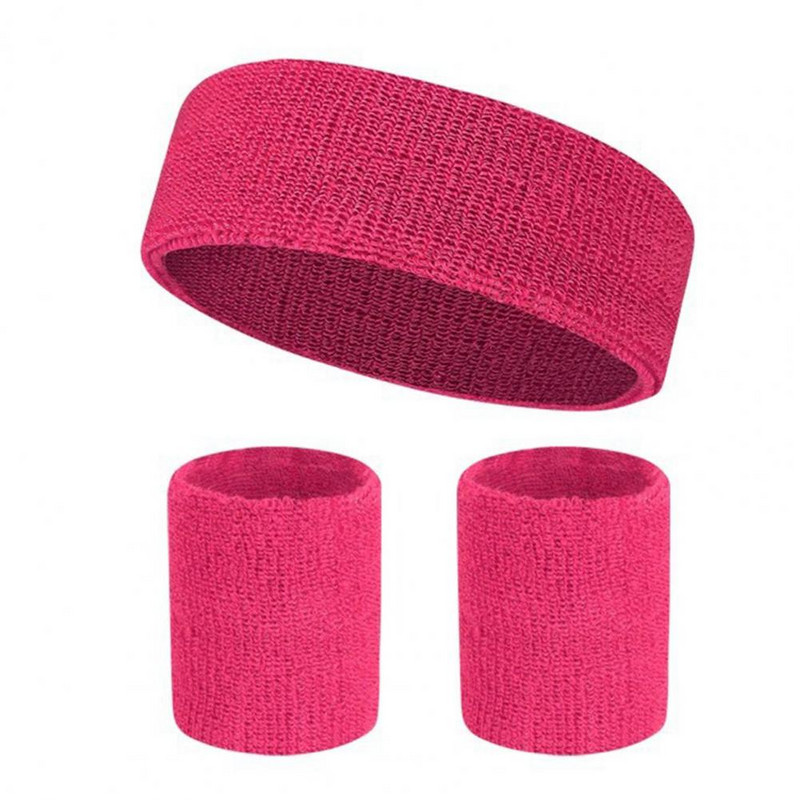 1 komplekti treeningpeapael randmekaitsega Pehme niiskust imav hingav veniv spordi higipael randmekaitse komplekt