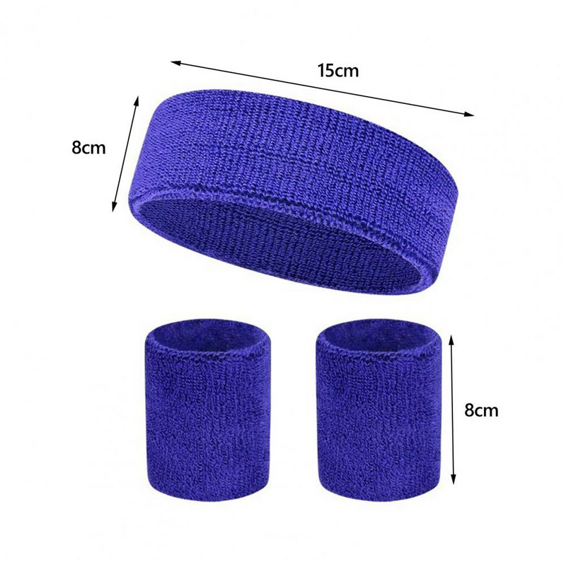 1 komplekti treeningpeapael randmekaitsega Pehme niiskust imav hingav veniv spordi higipael randmekaitse komplekt