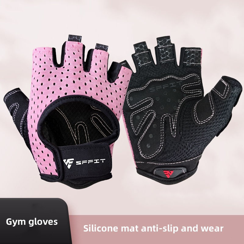 Fitnesas Vyrai Moterų Sporto Salė Sportinės Dviračių Pirštinės Puspirščio Dviračių Pirštinės Atsparios Smūgiams Kvėpuojančios Jodinėjimo pirštinės