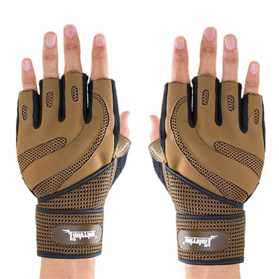 Half Finger Fitness Kindad Kulturism Tõstmine Crossfit Hantlitega Treening Hingavad jõusaalikindad Meestele