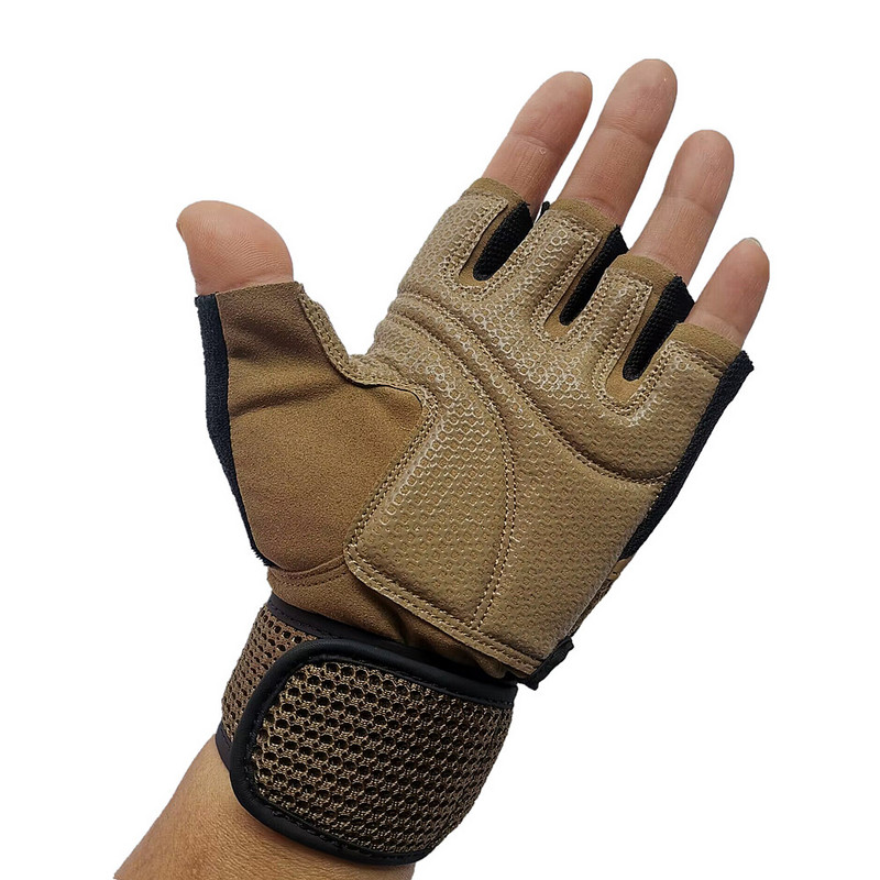 Half Finger Fitness Kindad Kulturism Tõstmine Crossfit Hantlitega Treening Hingavad jõusaalikindad Meestele