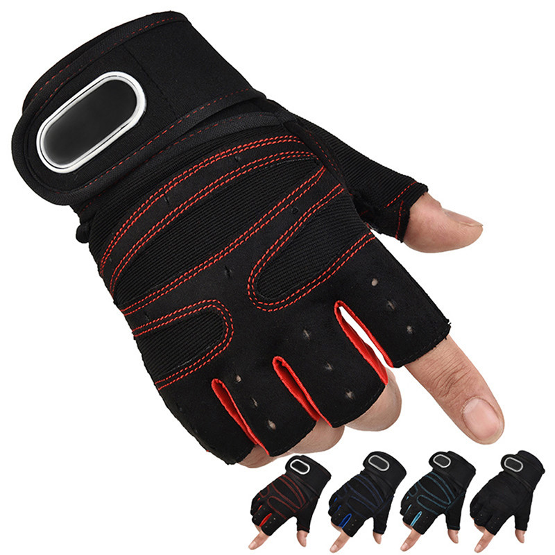 Poole sõrme raskuste tõstmine kindad, harjutused, kehaehitus, treening, jõusaal, treening Fitness kindad meestele, naised