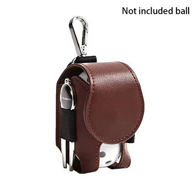 Kotikott Mini tasku nahast golfipallide hoiuruum Metallist nupuga kotihoidja, mahutab 2 palli golfi hoiustamise tarvikud