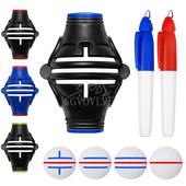 Νέοι μαρκαδόροι για μπάλα του γκολφ Κιτ εργαλείων ευθυγράμμισης σχεδίασης με επένδυση 360 μοιρών και 180 μοιρών για παίκτες γκολφ