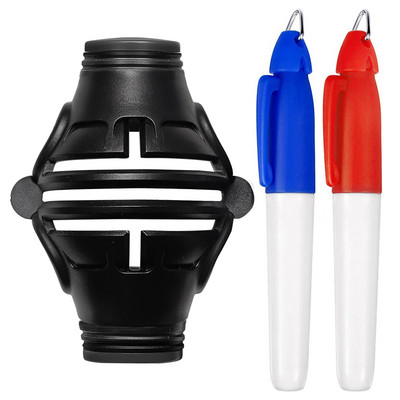 Νέοι μαρκαδόροι για μπάλα του γκολφ Κιτ εργαλείων ευθυγράμμισης σχεδίασης με επένδυση 360 μοιρών και 180 μοιρών για παίκτες γκολφ