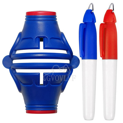 Νέοι μαρκαδόροι για μπάλα του γκολφ Κιτ εργαλείων ευθυγράμμισης σχεδίασης με επένδυση 360 μοιρών και 180 μοιρών για παίκτες γκολφ