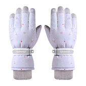 Vēja necaurlaidīgi ziemas siltie cimdi Vīriešu slēpošanas cimdi Snovborda cimdi Braukšana ar motociklu Ziemas skārienekrāna sniega cimdi