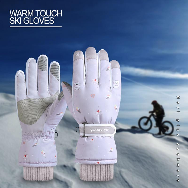 Vēja necaurlaidīgi ziemas siltie cimdi Vīriešu slēpošanas cimdi Snovborda cimdi Braukšana ar motociklu Ziemas skārienekrāna sniega cimdi