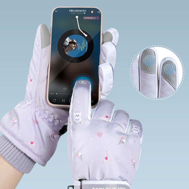 Vēja necaurlaidīgi ziemas siltie cimdi Vīriešu slēpošanas cimdi Snovborda cimdi Braukšana ar motociklu Ziemas skārienekrāna sniega cimdi