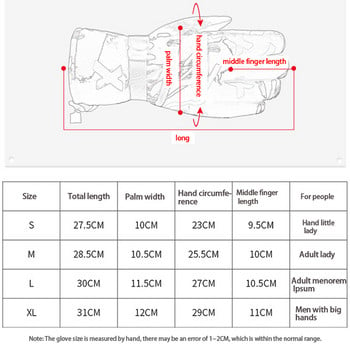 Ζεστή οθόνη αφής γάντια σκι Χειμερινά γάντια ανδρικά γάντια μοτοκρός αδιάβροχα γάντια ποδηλάτη θερμικά γάντια ποδηλάτου γάντια για χιόνι