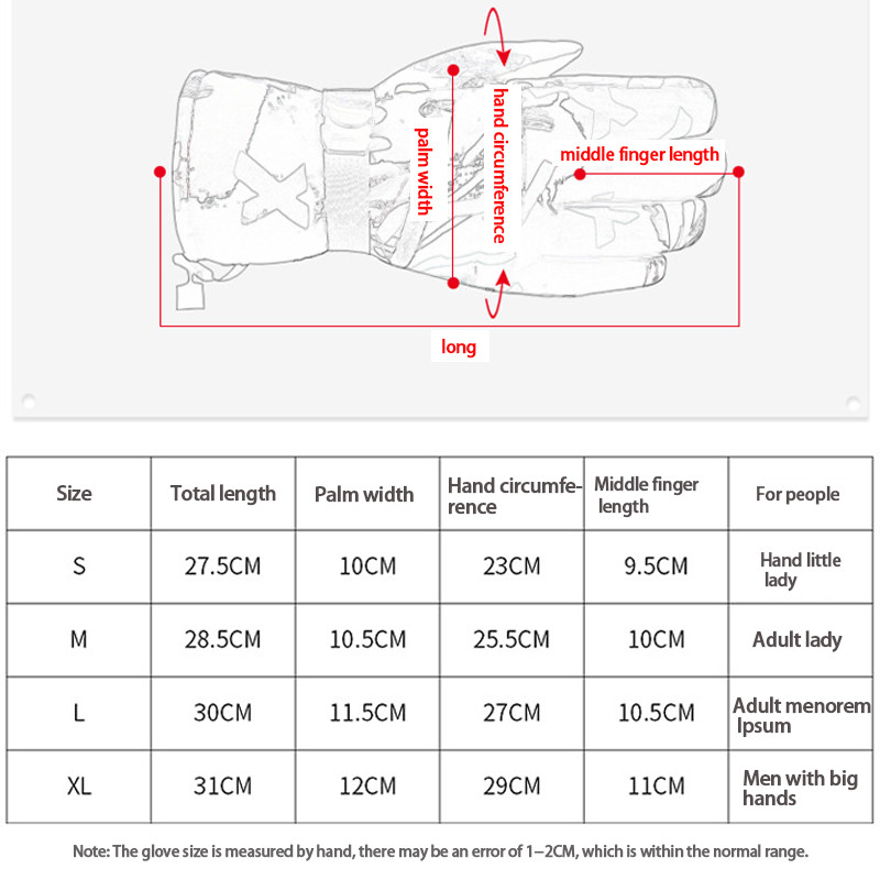 Ζεστή οθόνη αφής γάντια σκι Χειμερινά γάντια ανδρικά γάντια μοτοκρός αδιάβροχα γάντια ποδηλάτη θερμικά γάντια ποδηλάτου γάντια για χιόνι