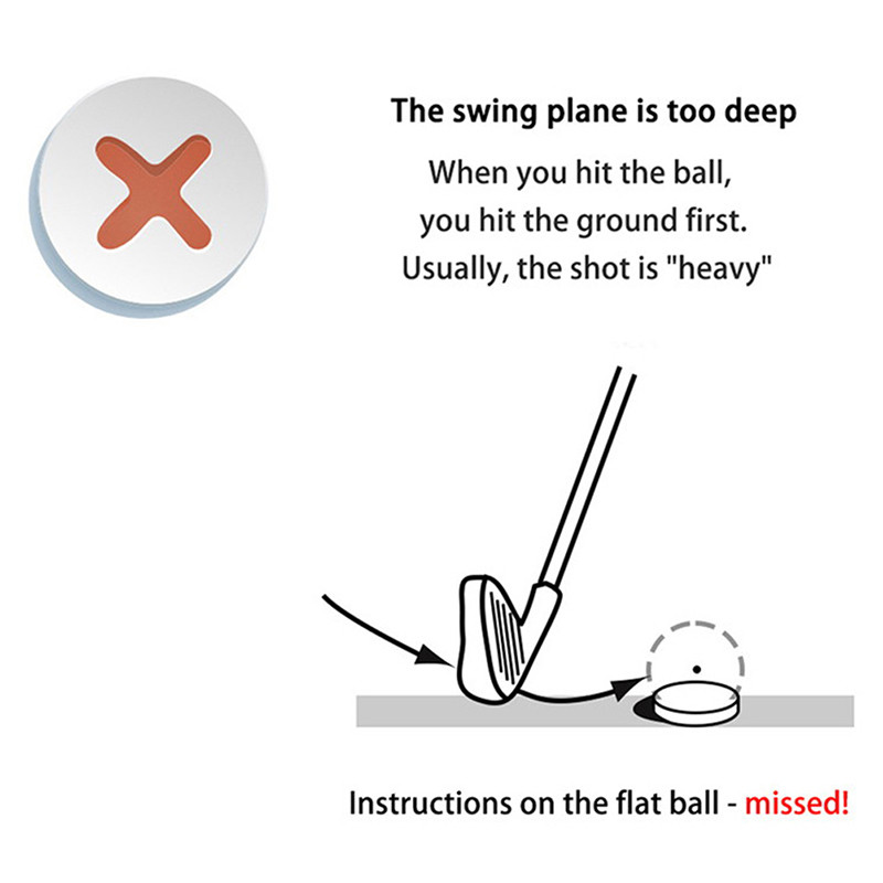 Golf Flat Ball Swing gyakorló golflabdák Hordozható lapos golflabdák Könnyű golflabdák kültéri gyakorláshoz