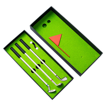 Σετ στυλό γκολφ Μίνι επιτραπέζιο στυλό γκολφ Δώρο Περιλαμβάνει Golf Putter 3 μπάλες στυλό Flag επιτραπέζια παιχνίδια δημιουργικής γραφής