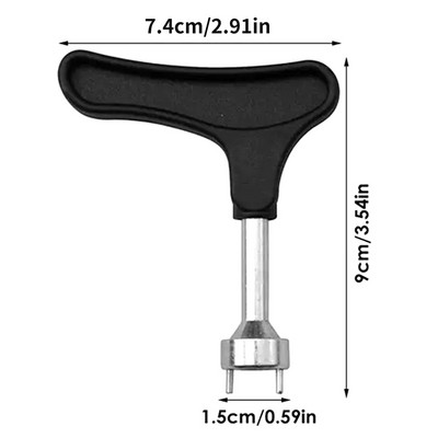 Golfi naastrite mutrivõti tööriista põrkkäepide Golfi eemaldaja, terasest põrkega must golfijalatsite jaoks Golfide treeningtarvikud