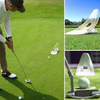 1Pcs Pressure Putting Golf Trainer Aid Голф симулатор Офис Домашен Putting Mat Килим Golf Practice Putter Aim Golf Аксесоари