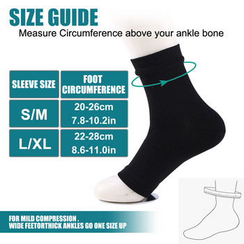 1 чифт чорапи за невропатия за жени, мъже за облекчаване на болки в ставите, ръкав за глезена с правилна компресия, чорапи за плантарен фасциит