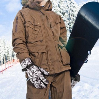 Γάντια σκι Χειμερινά ζεστά αδιάβροχα και αναπνεύσιμα γάντια για χιόνι Γάντια μοτοσικλέτας για άντρες κρύου καιρού, γυναίκες, ενήλικες και παιδιά