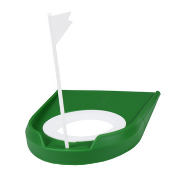 Тренажор за пускане на голф на закрито с дупка Флаг Патер Green Practice Aid Домашния двор Помощ за тренировки на открито Регулируем отвор