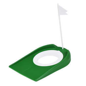 Тренажор за пускане на голф на закрито с дупка Флаг Патер Green Practice Aid Домашния двор Помощ за тренировки на открито Регулируем отвор