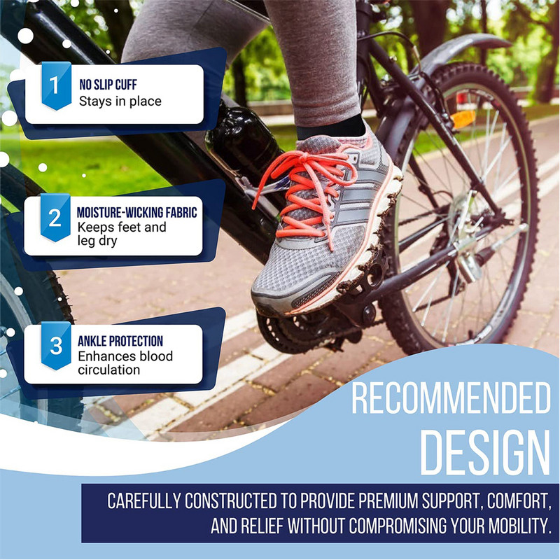 Μανίκια στήριξης συμπίεσης αστραγάλου ελαστικά αναπνεύσιμα για άνδρες Γυναίκες αποκατάσταση τραυματισμών πόνος στις αρθρώσεις Αθλητικά ποδιών Κάλτσες μπάσκετ