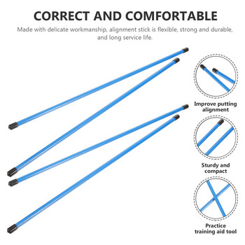 4 бр. Пръчки за подравняване на пръчки за насочване на голф. Пръчки за тренировки по голф. Инструменти за влакна. Комплект композитни
