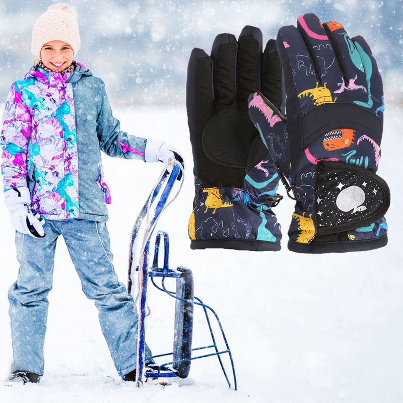 Υψηλής ποιότητας παιδικά γάντια για σκι Χειμερινά Snowboard Γάντια για αγόρια για κορίτσια αδιάβροχα χοντρά γάντια Keep Finger Warm