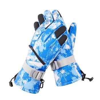 Χειμερινά ανδρικά γάντια σκι Αντιανεμικά ζεστά αδιάβροχα με οθόνη αφής fleece αντιολισθητικά Snowboard Snowmobile Ποδηλασία σκι γάντια