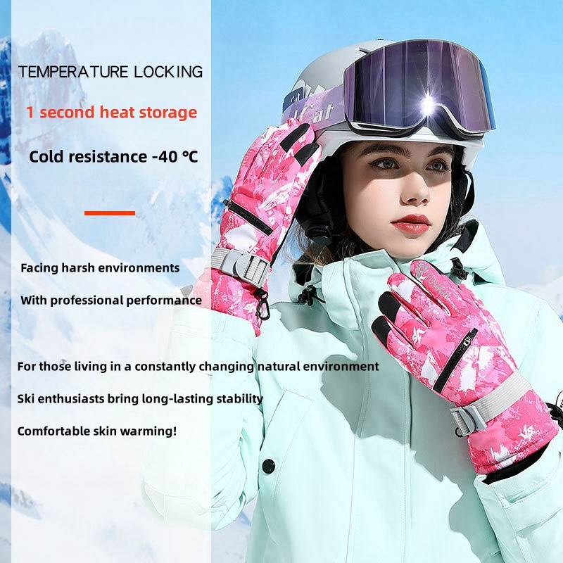 Talvised meeste naiste suusakindad tuulekindlad soojad veekindlad puutetundliku ekraaniga fliis libisemiskindlad lumelaua mootorsaani rattasõidu suusakindad